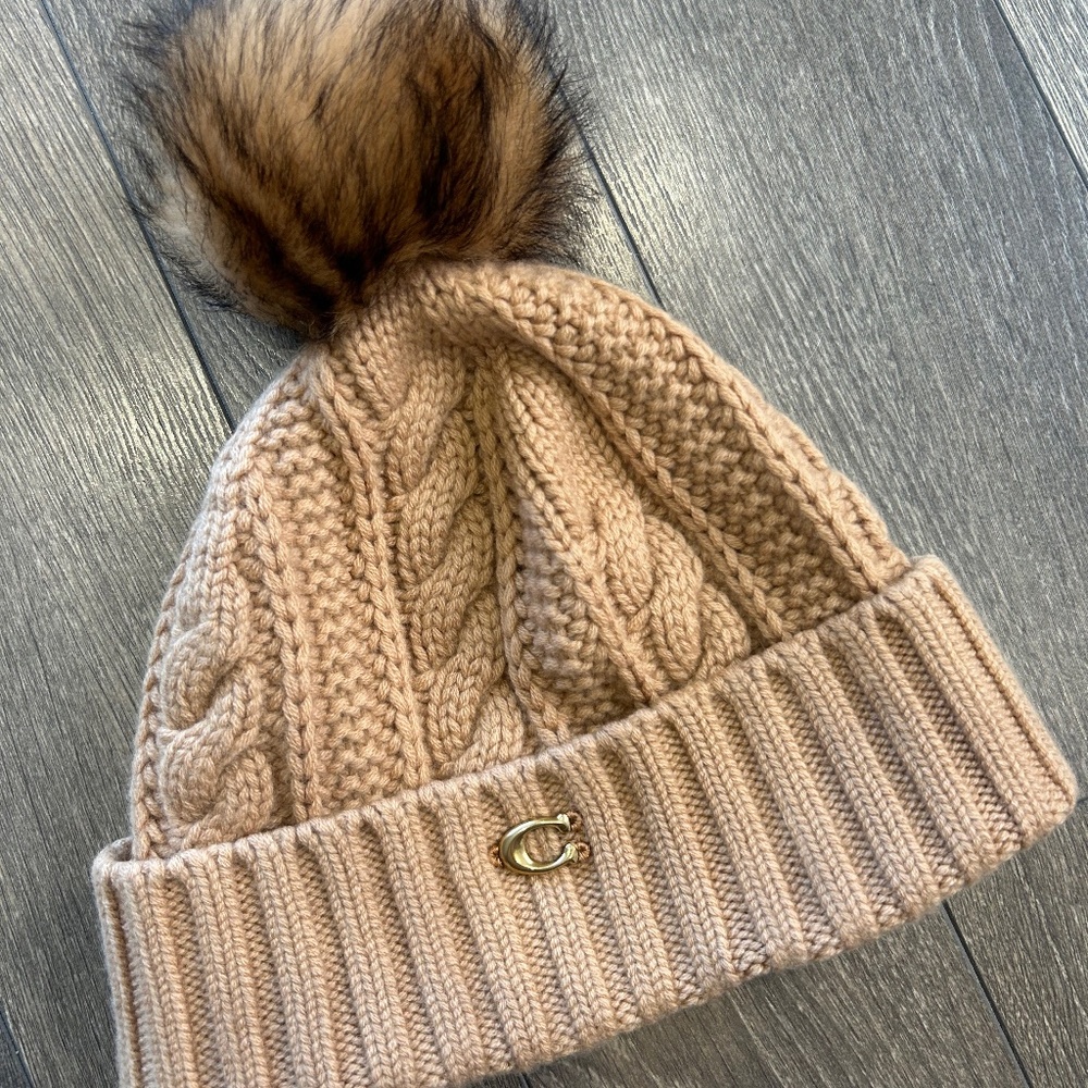 Coach Women’s Winter Hat with Pom Pom